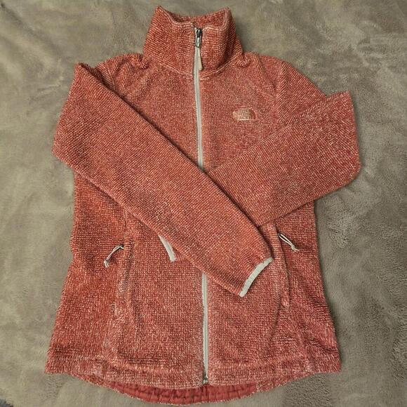 THE NORTH FACE Women's Osito 2 Jacket Vintage White/Spiced Coral Stripe, Small - Picture 7 of 9